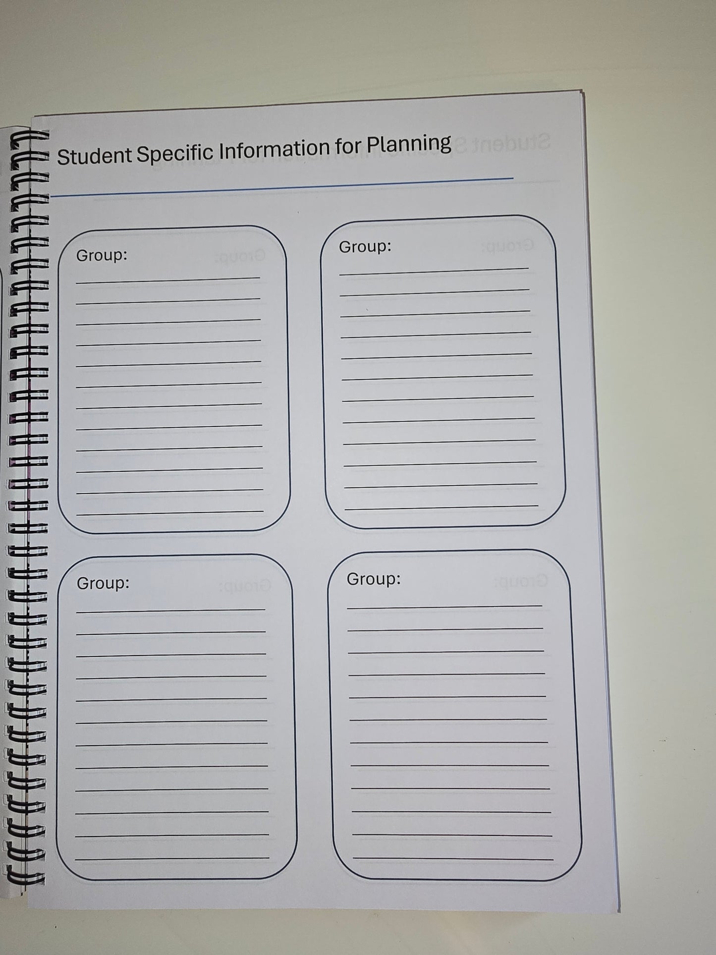 DT Teacher Planner