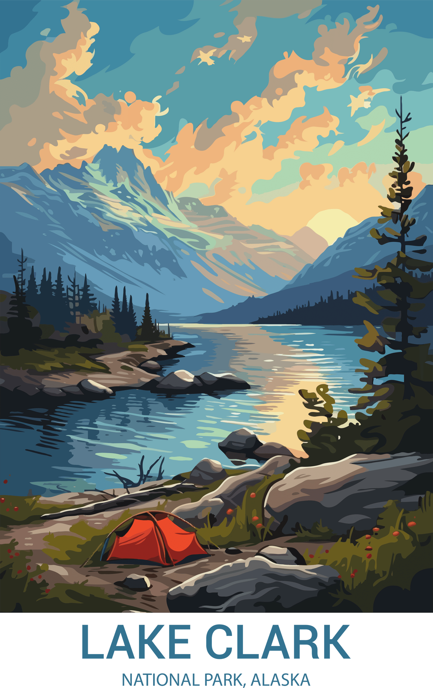 Lake Clark National Park, Alaska A3 Poster