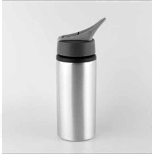 Custom 600ml Alu Sports Water Bottle With Straw