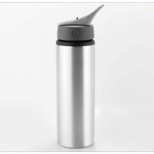 Custom 750ml Alu Sports Water Bottle With Straw