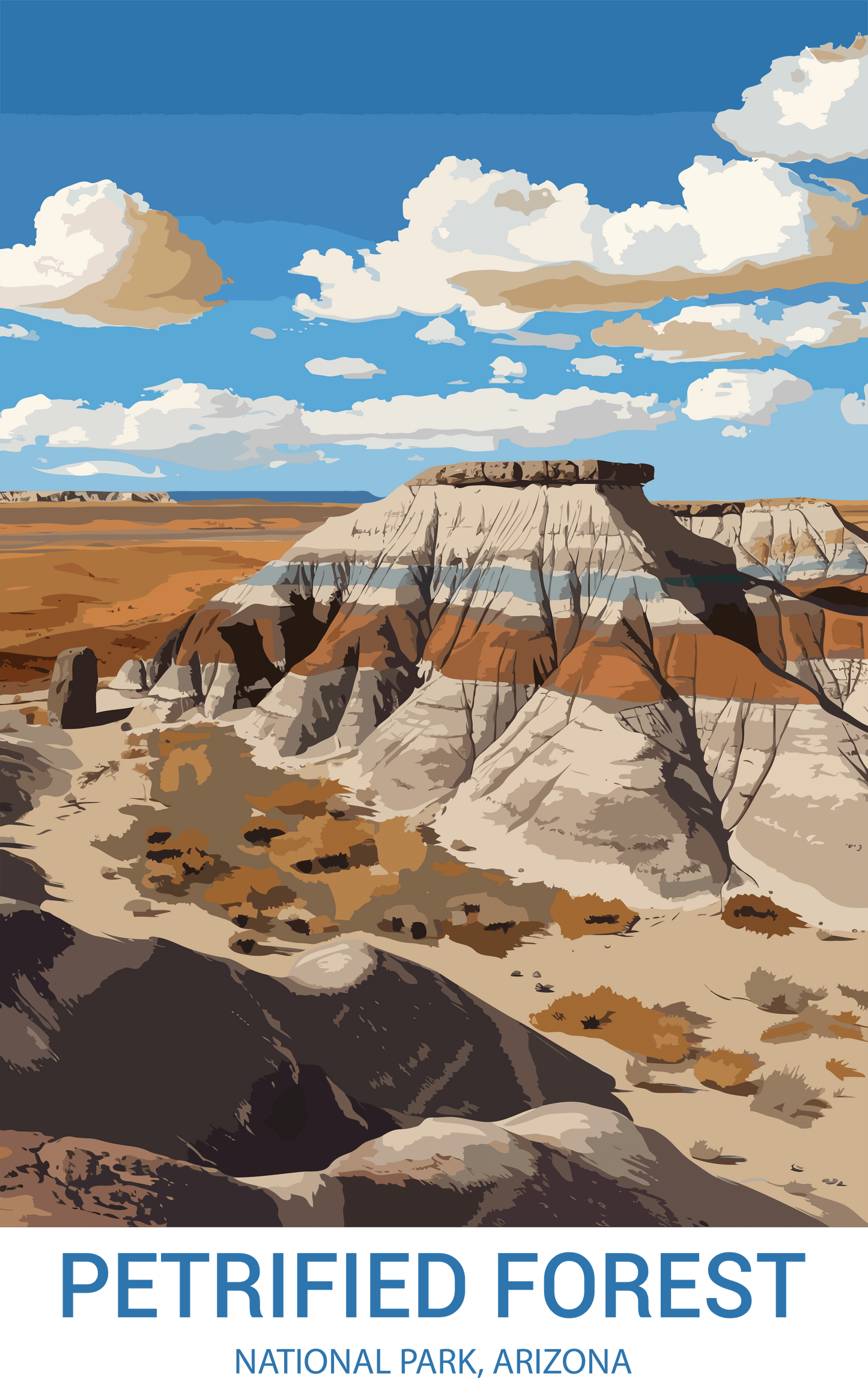 Petrified Forest National Park, Arizona A4 Poster