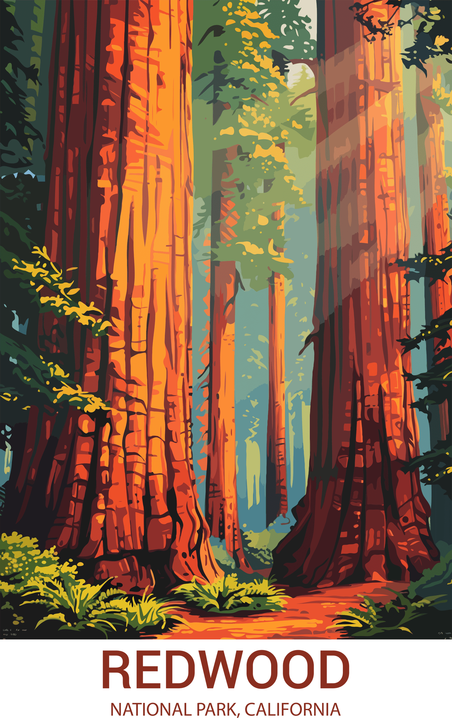 Redwood National Park, California A4 Poster