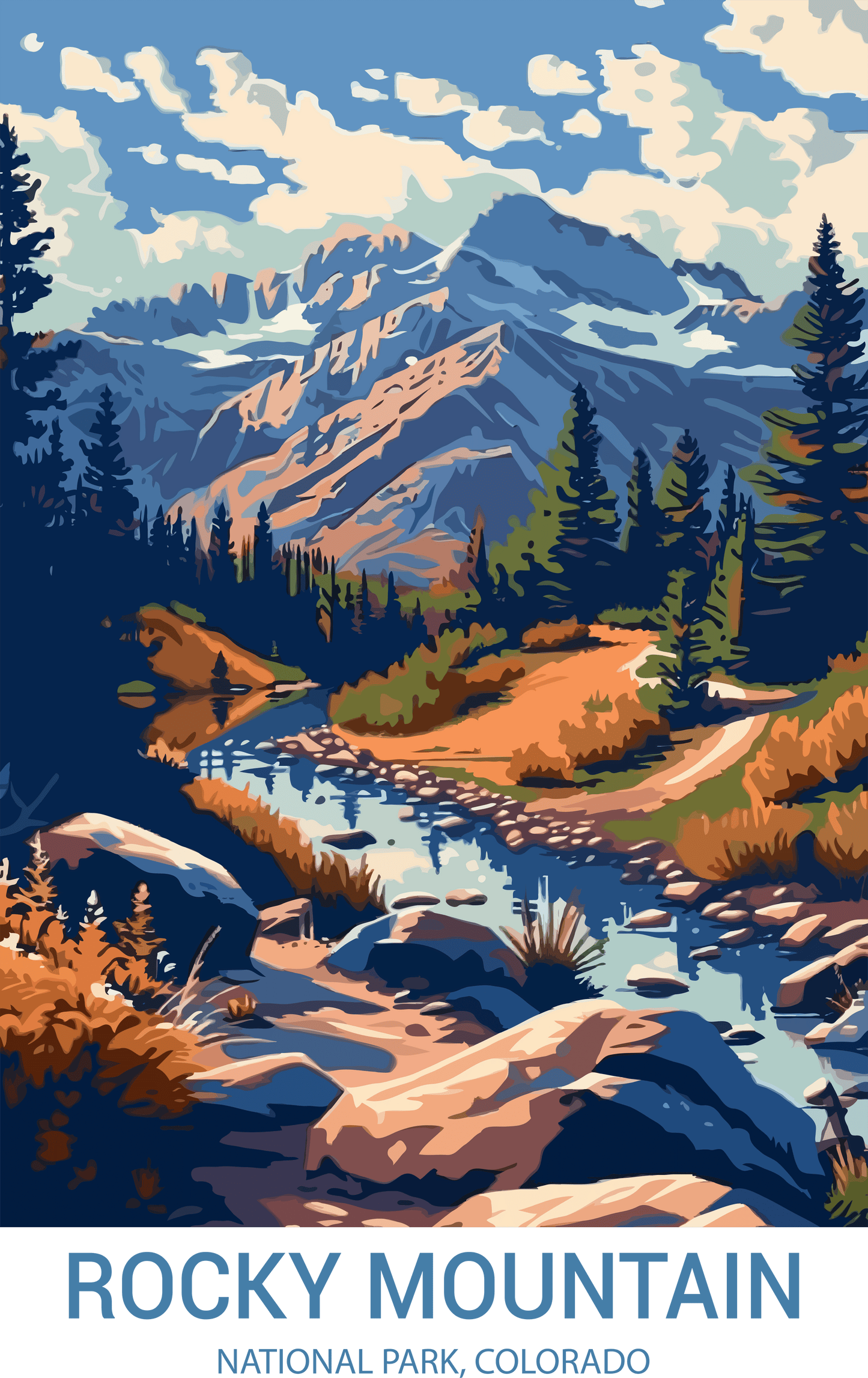 Rocky Mountain National Park, Colorado A4 Poster
