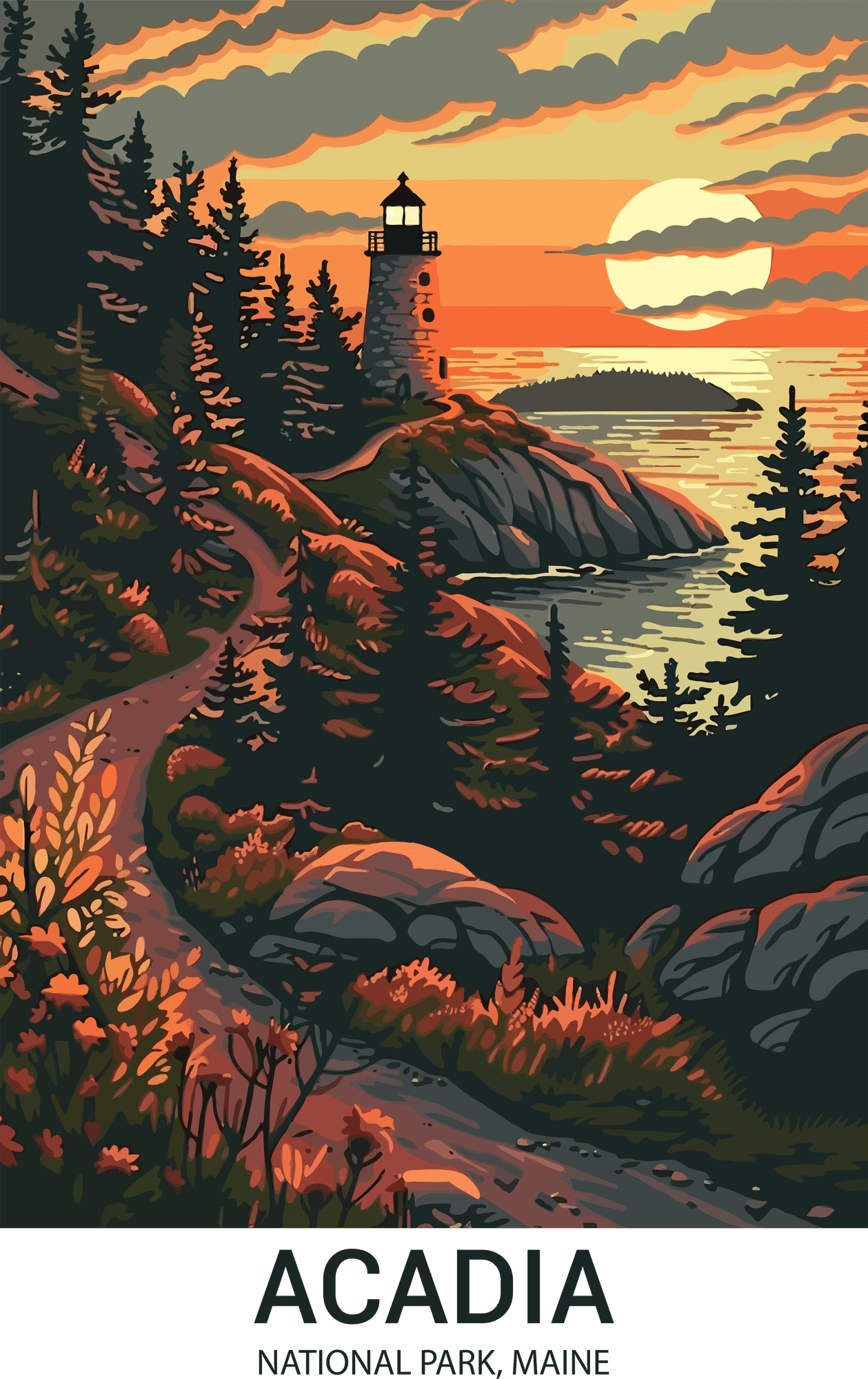 Acadia National Park, Maine A3 Poster