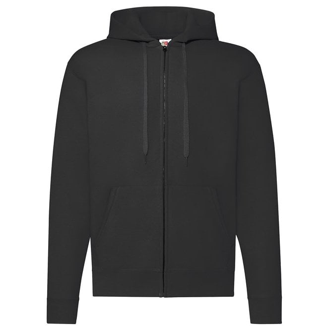 Plain Fruit of the Loom Zipped Hoodie