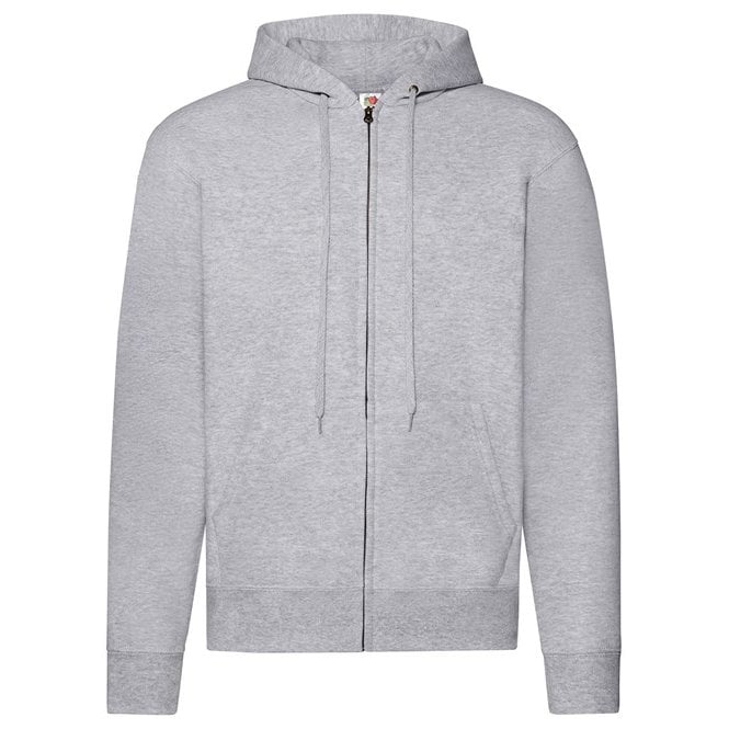 Plain Fruit of the Loom Zipped Hoodie