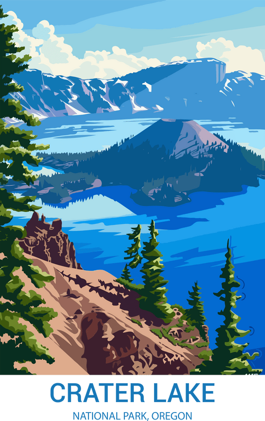 Crater Lake National Park, Oregon A3 Poster