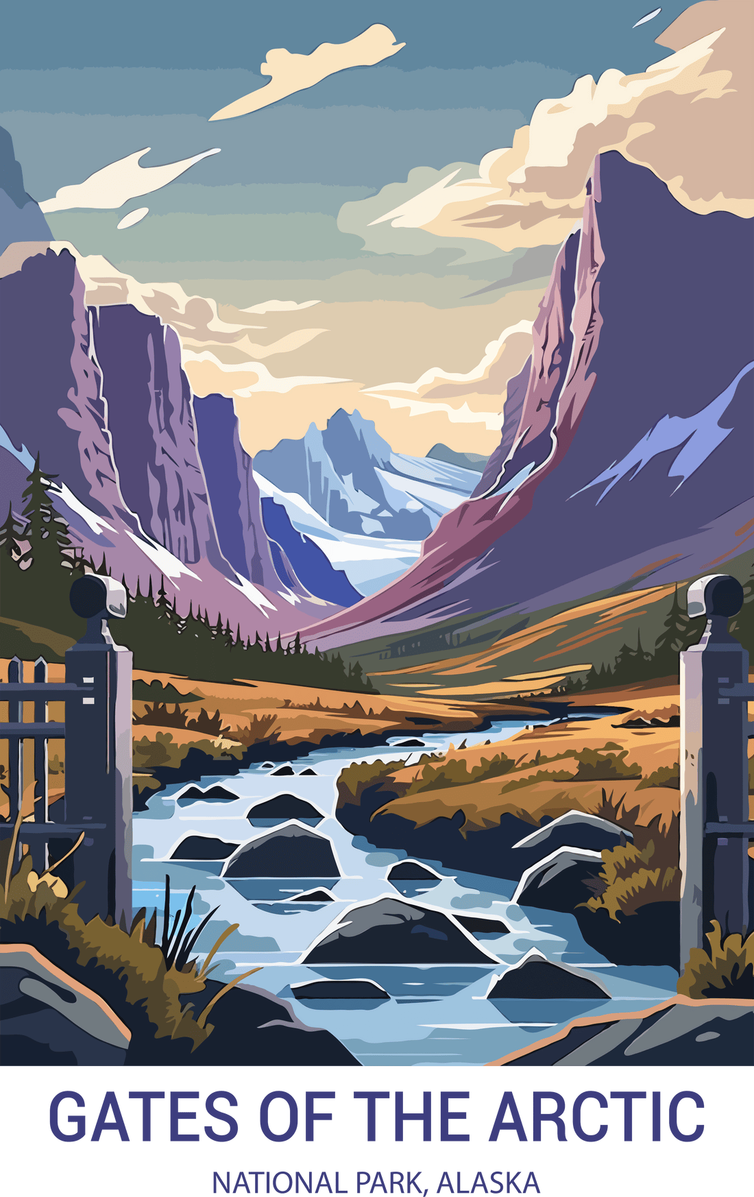 Gates of the Arctic National Park, Alaska A4 Poster