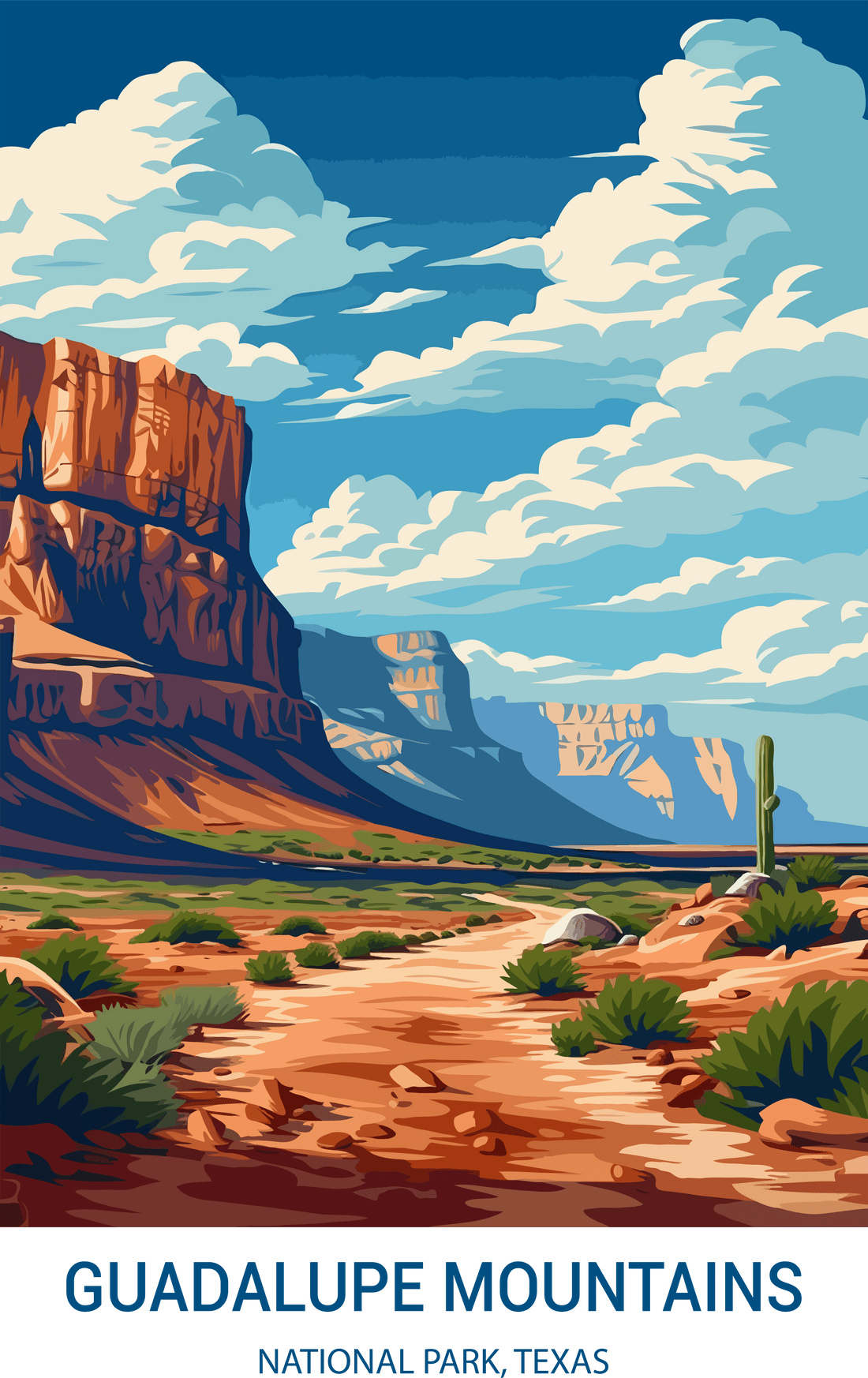 Guadalupe Mountains National Park, Texas A4 Poster