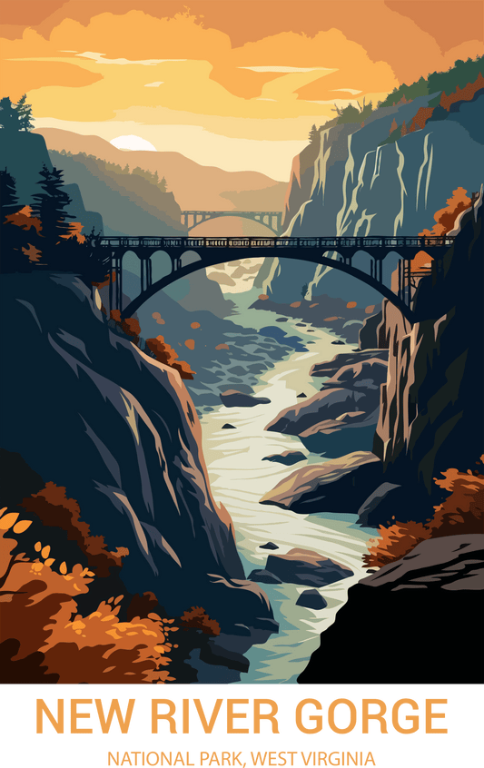New River Gorge National Park, West Virginia A4 Poster