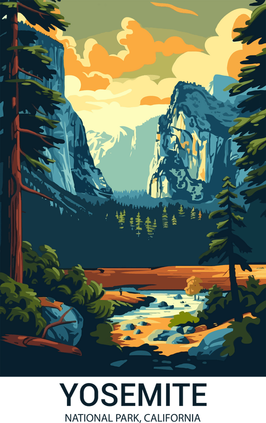 Yosemite National Park, California A4 Poster
