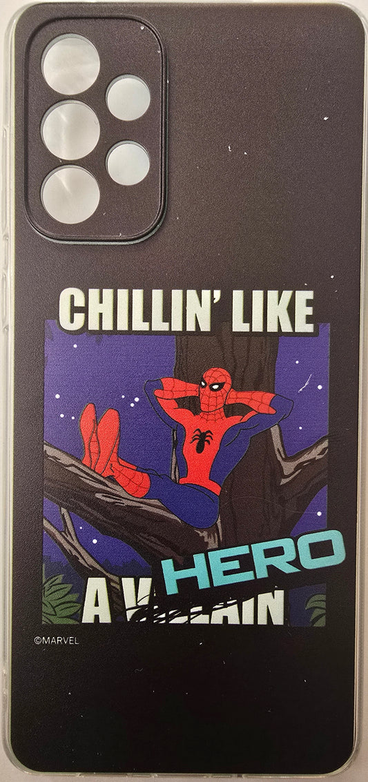 Spider Man "Chillin' Like a Hero Phone Case for a Samsung A73