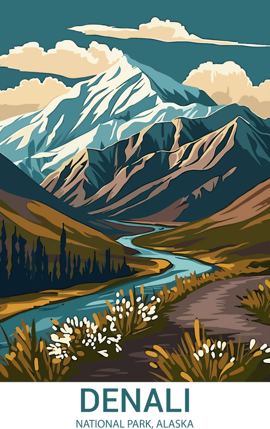 Denali National Park, Alaska A3 Poster