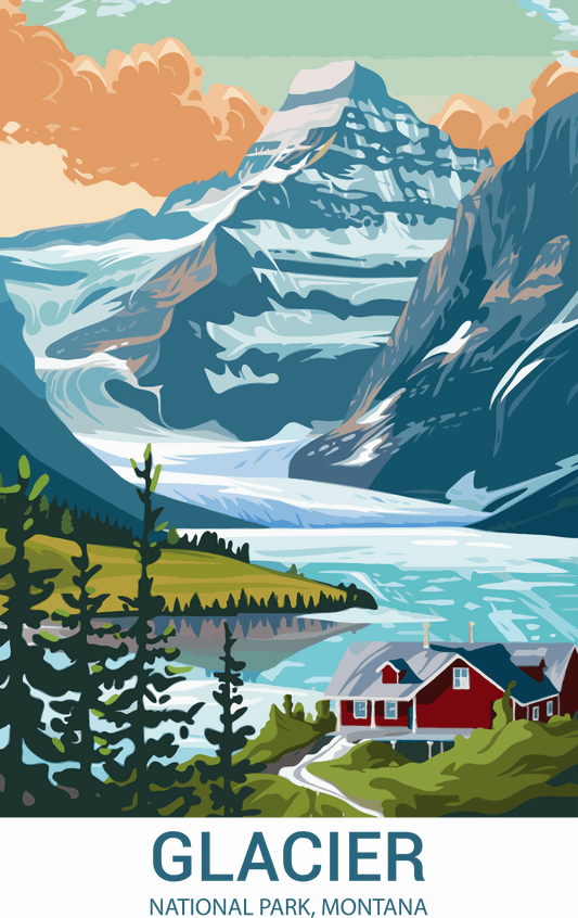 Glacier National Park, Montana A3 Poster