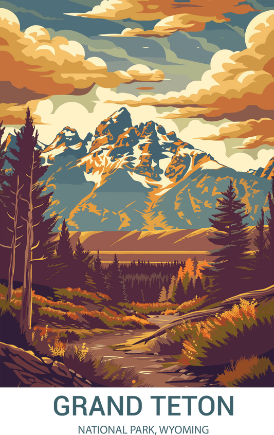 Grand Teton National Park, Wyoming A3 Poster
