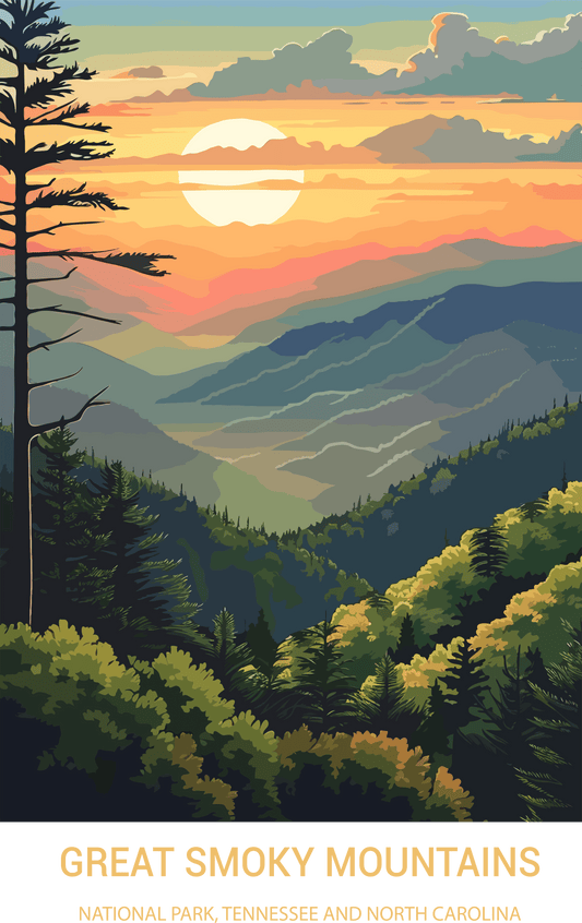 Great Smoky Mountains National Park, Tenessee and North Carolina A3 Poster