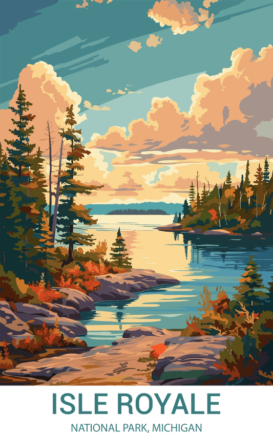 Isle Royale National Park, Michigan A4 Poster