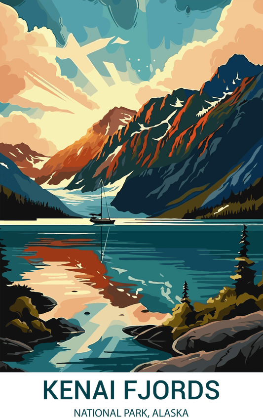 Kenai Fjords National Park, Alaska A4 Poster