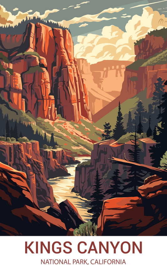 Kings Canyon National Park, California A4 Poster