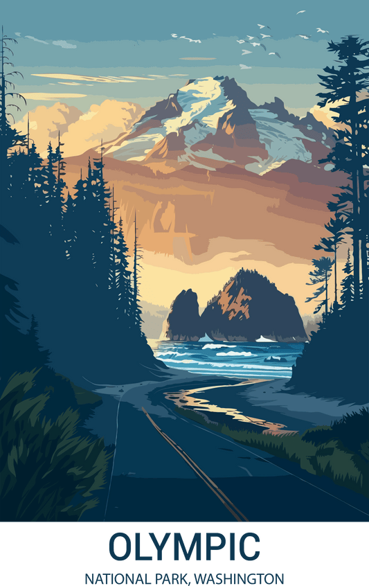 Olympic National Park, Washington A4 Poster