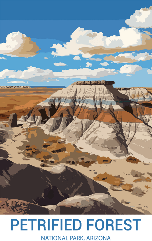 Petrified Forest National Park, Arizona A4 Poster