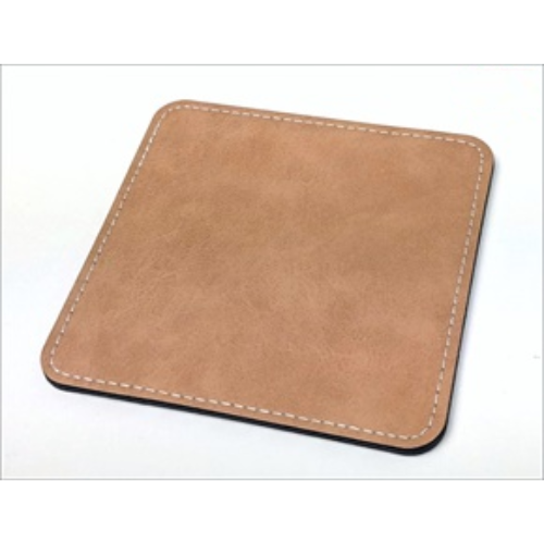 Custom Square Brown Leatherette Coaster
