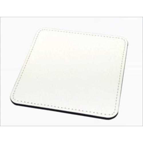 Custom Square White Leatherette Coaster