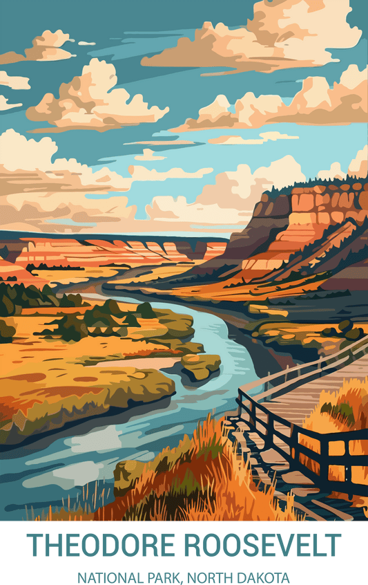 Theodore Roosevelt National Park, North Dakota A4 Poster