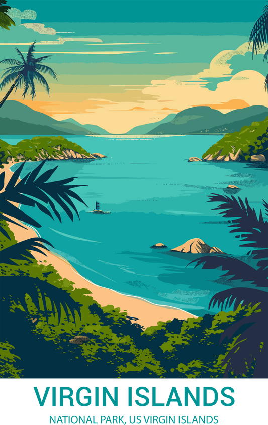Virgin Islands National Park, US Virgin Islands A4 Poster