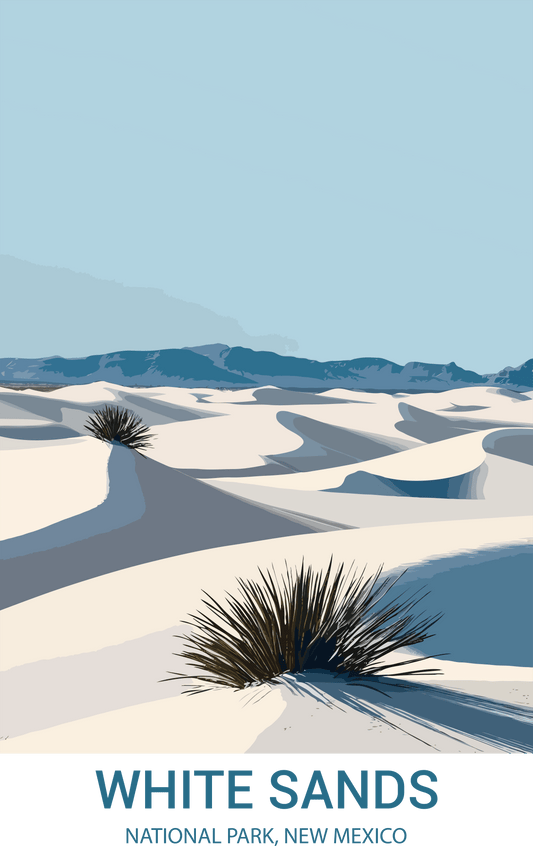 White Sands National Park, New Mexico A4 Poster