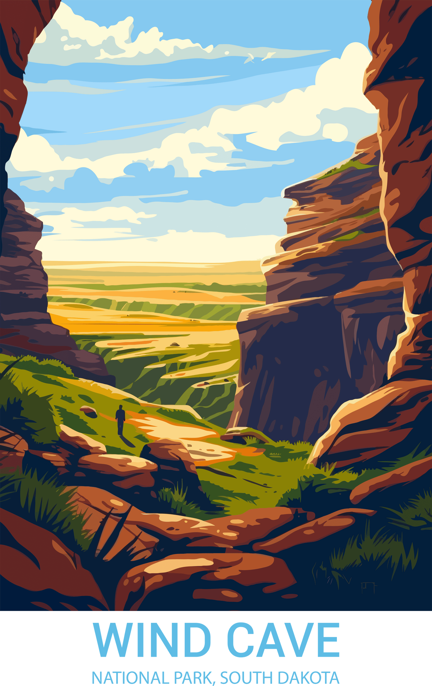 Wind Cave National Park, South Dakota A4 Poster