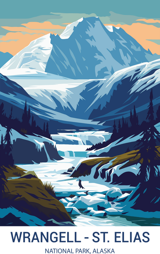 Wrangell- St Elias National Park, Alaska A4 Poster