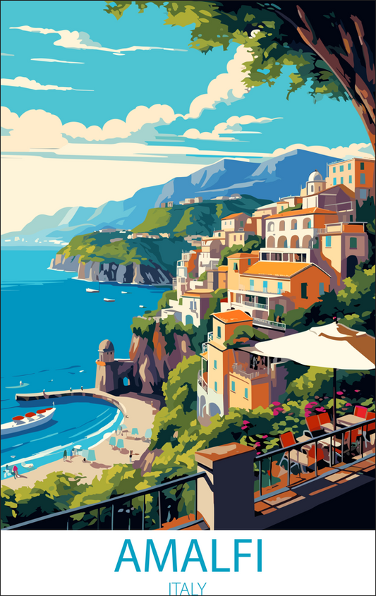 Amalfi Italy A3 Poster