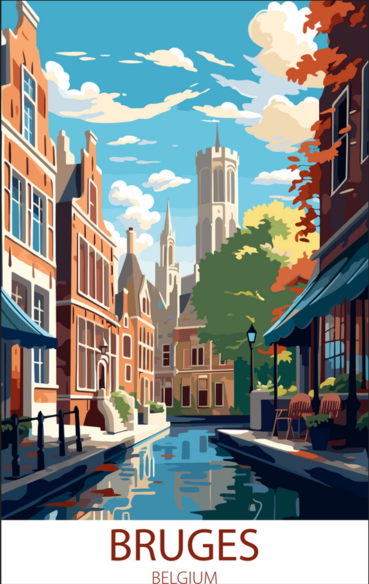 Bruges Belgium A3 Poster