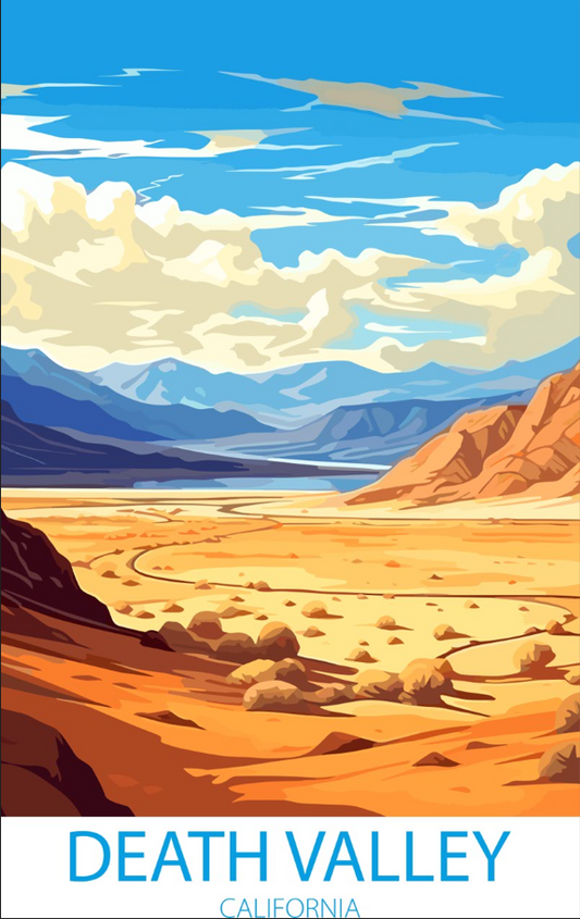Death Valley California A4 Poster