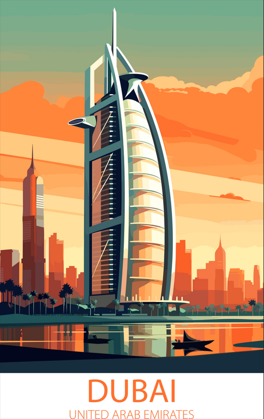 Dubai United Arab Emirates A4 Poster