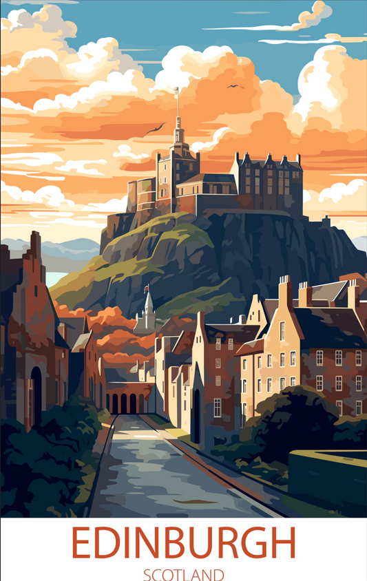 Edinburgh Scotland A4 Poster
