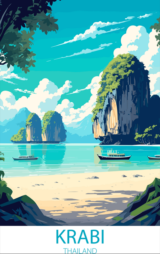 Krabi Thailand A4 Poster