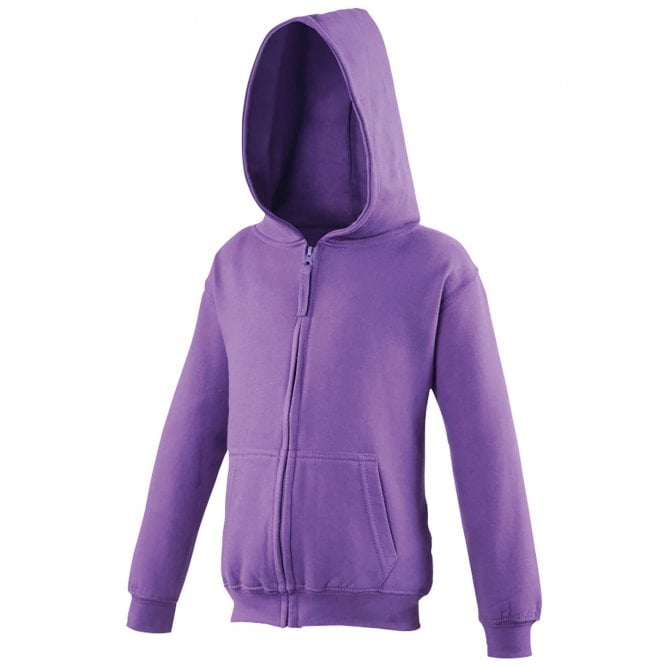 Plain AWD Kids Zipped Hoodie