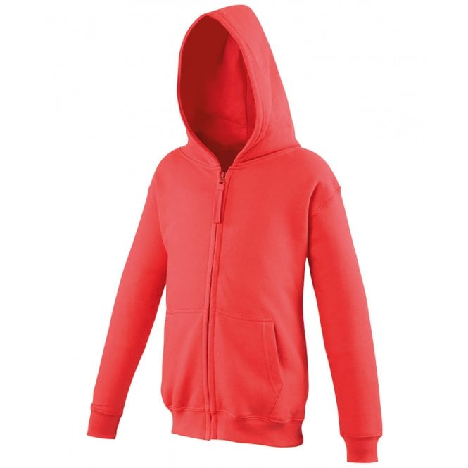 Plain AWD Kids Zipped Hoodie
