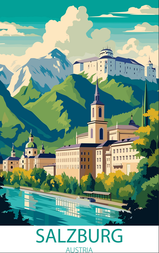 Salzburg Austria A3 Poster